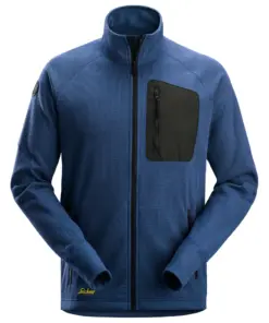 Snickers 8042 FlexiWork Fleece Jacket in Deep Blue/Black