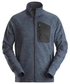 Snickers 8042 FlexiWork Fleece Jacket in Navy/Black