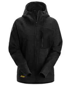 Snickers 8047 FlexiWork Women's Fleece Hoodie in Black