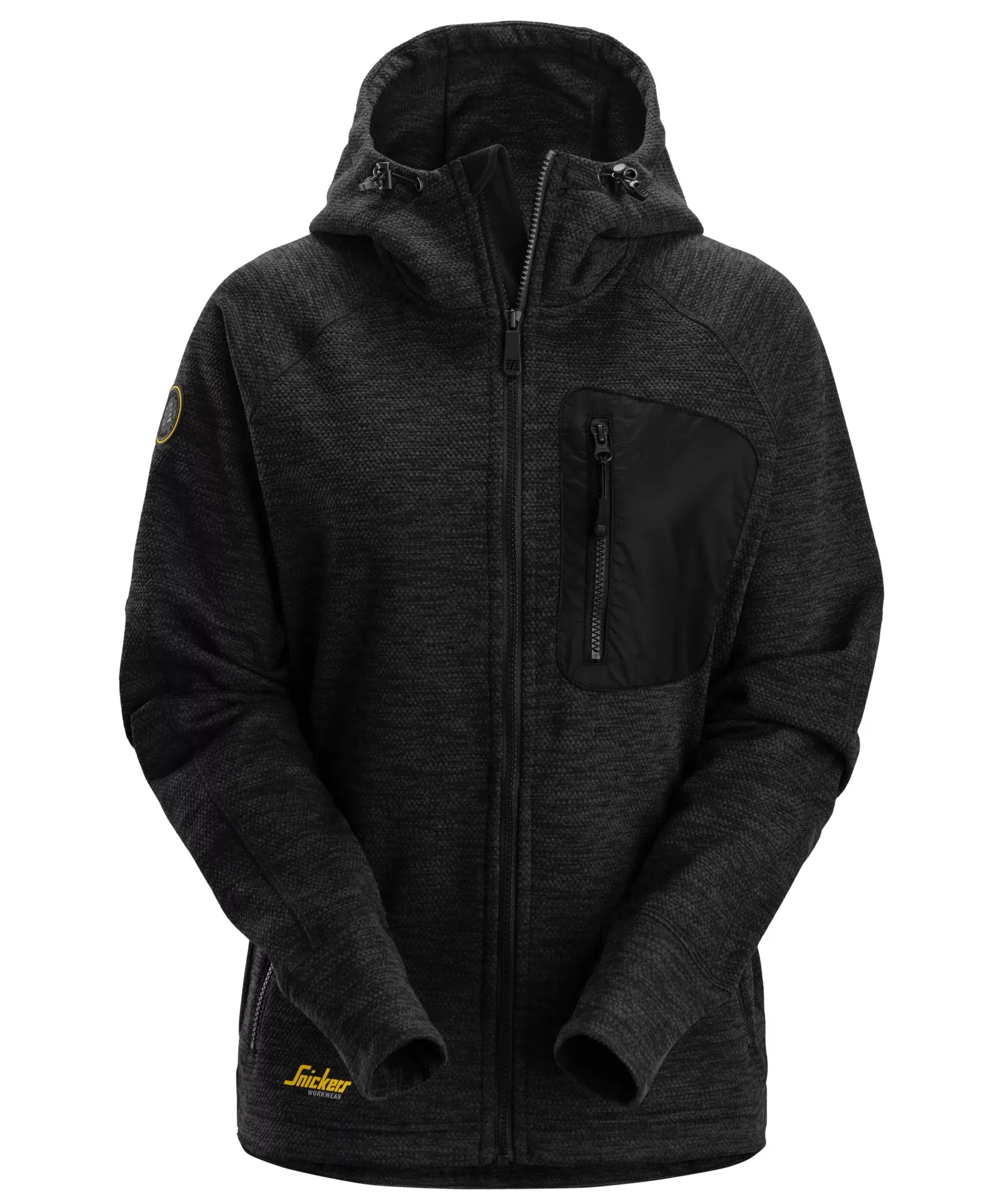 Snickers 8047 FlexiWork Women's Fleece Hoodie in Black