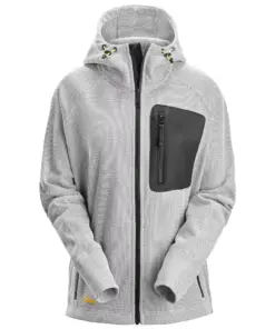 Snickers 8047 FlexiWork Women's Fleece Hoodie in White/Black