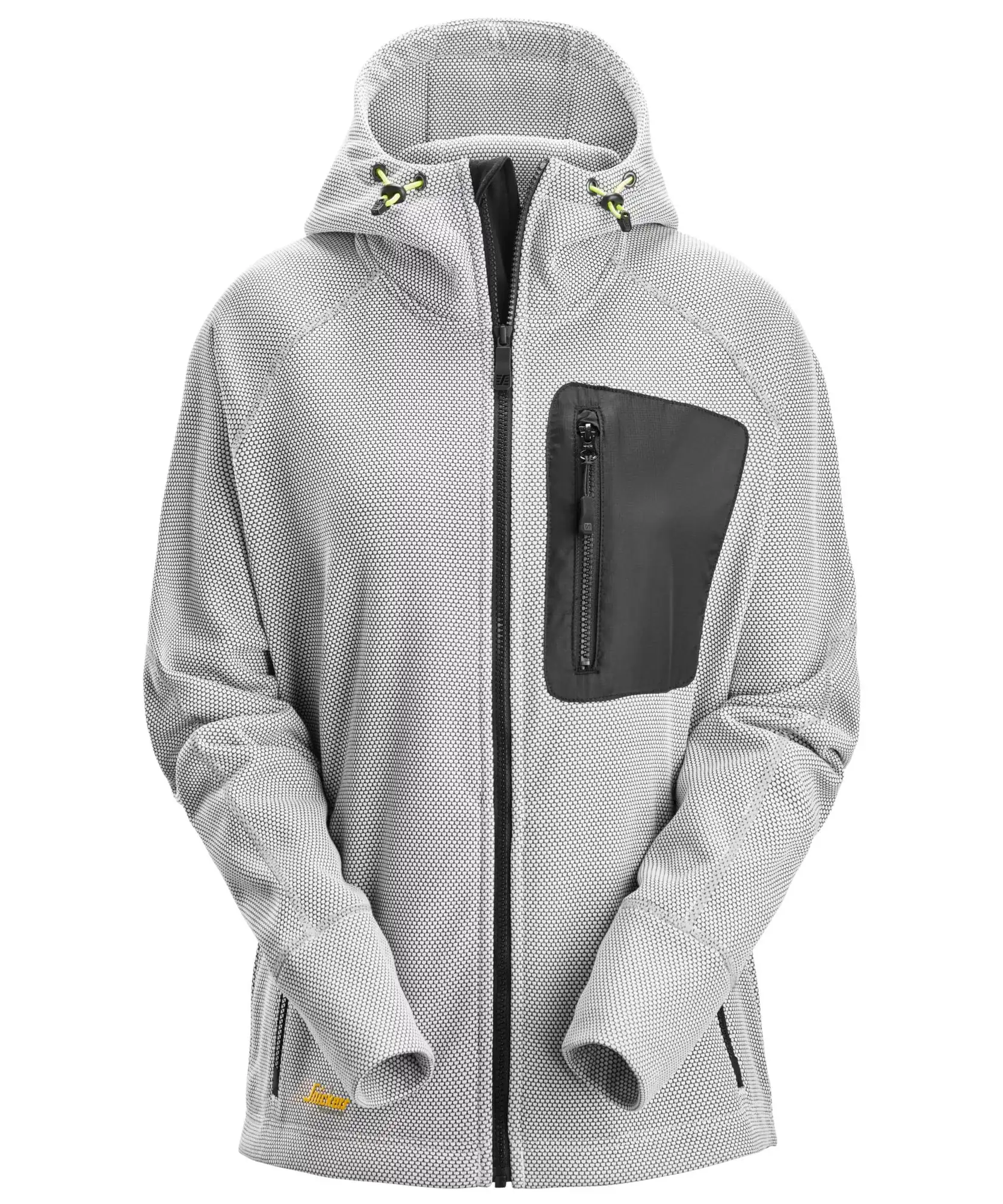 Snickers 8047 FlexiWork Women's Fleece Hoodie in White/Black