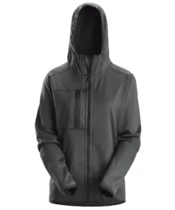 Snickers 8057 AllroundWork Women's Full-Zip Hoodie in Steel Grey