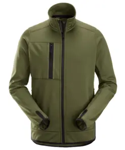 Snickers 8059 AllroundWork Full Zip Fleece Jacket in Khaki Green