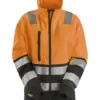 Snickers 8073 High-Vis Class 2 Women's Full Zip Jacket in High Visibility Orange/Black
