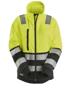 Snickers 8073 High-Vis Class 2 Women's Full Zip Jacket in High Visibility Yellow/Black