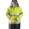 Snickers 8261 ProtecWork Rain Jacket PU High-Vis Class 3 in High Visibility Yellow/Navy
