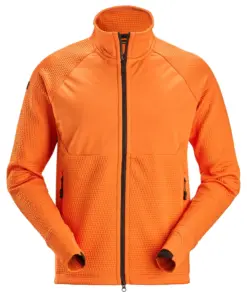 Snickers 8404 FlexiWork Midlayer Jacket in Warm Orange/Warm Orange