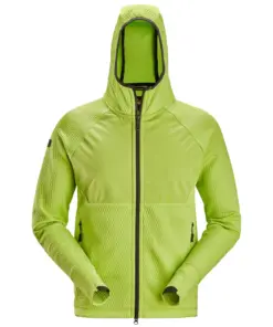 Snickers 8405 FlexiWork Full-Zip Midlayer Hoodie in Lime/Lime
