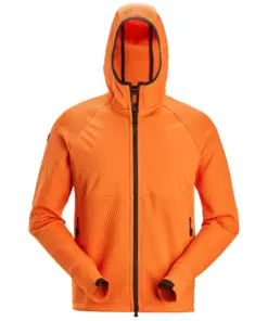 Snickers 8405 FlexiWork Full-Zip Midlayer Hoodie in Warm Orange/Warm Orange