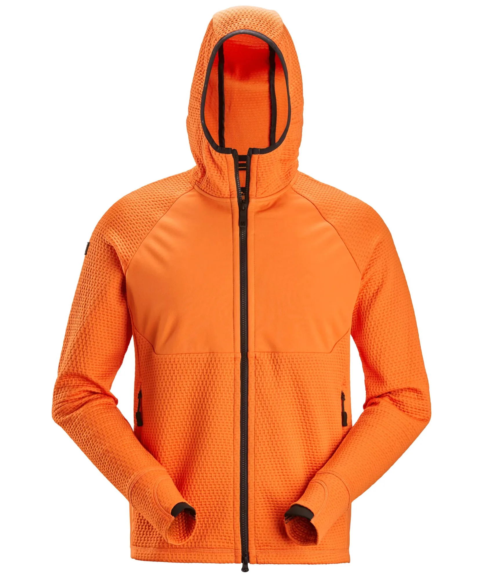 Snickers 8405 FlexiWork Full-Zip Midlayer Hoodie in Warm Orange/Warm Orange