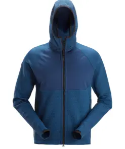 Snickers 8405 FlexiWork Full-Zip Midlayer Hoodie in Deep Blue/Deep Blue