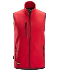 Snickers 8424 Polartec® Shed Less Fleece Vest in Chili Red