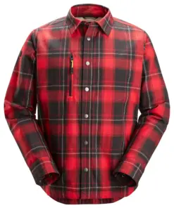 Snickers 8522 AllroundWork Insulated Shirt in Chili Red/Black
