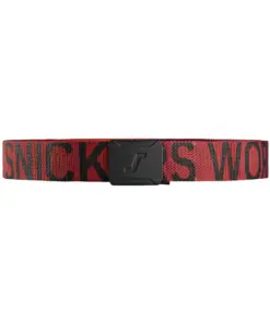Snickers 9004 Logo Belt in Chili Red/Black