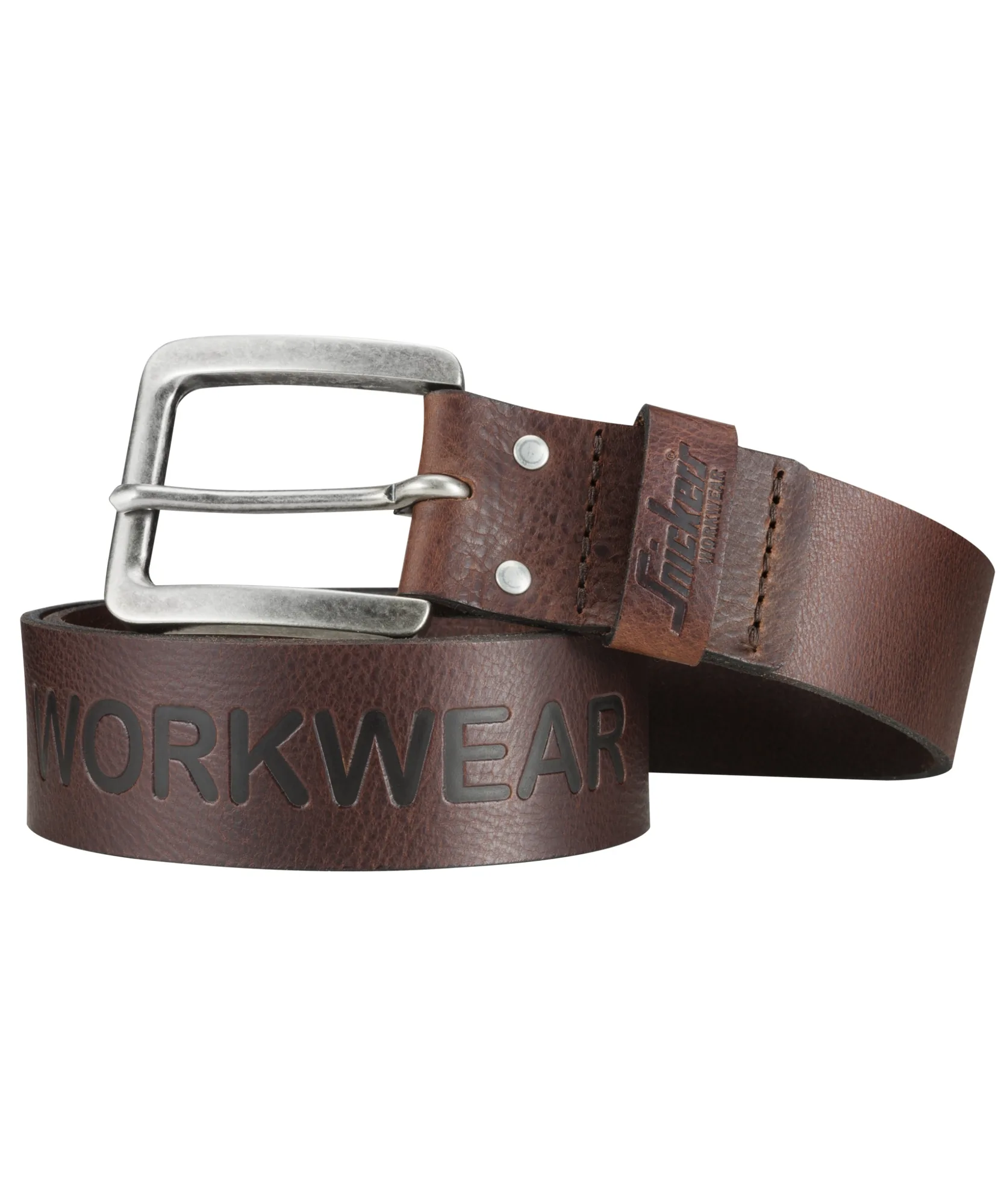 Snickers 9034 Leather Belt in Chocolate Brown