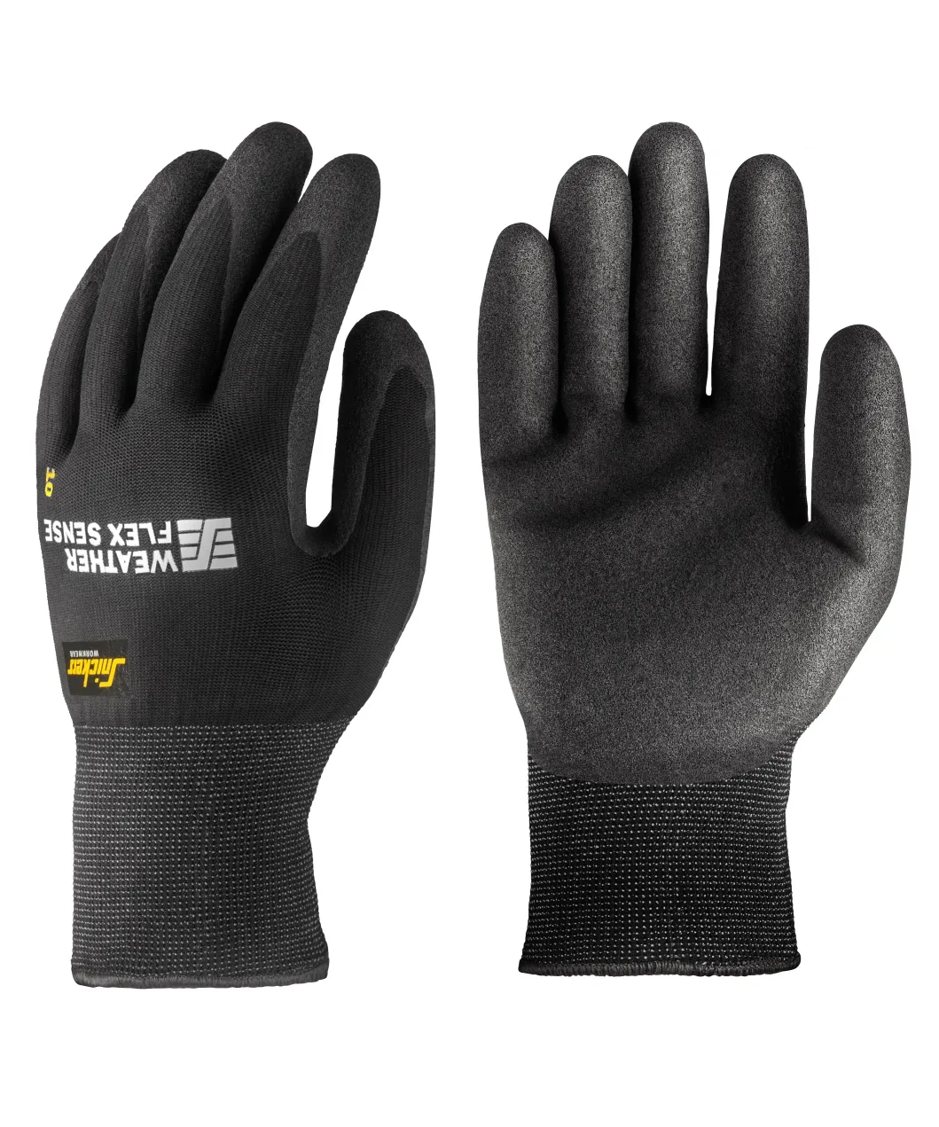 Snickers 9319 Weather Flex Sense Gloves in Black/Black
