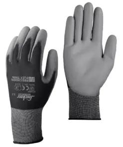 Snickers 9321 Precision Flex Light Gloves in Black/Stone Grey