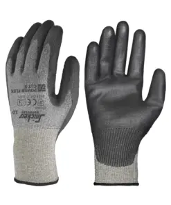 Snickers 9326 Power Flex Cut 5 Gloves in Stone Grey/Black