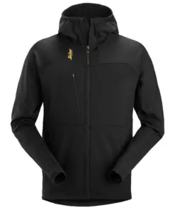 Snickers 9420 Body Mapping Thermal Fleece Full-Zip Hoodie in Black/Black