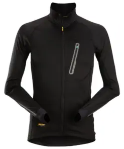 Snickers 9448 LiteWork Full Zip Midlayer in Black/Black