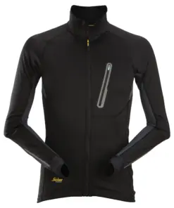Snickers 9448 LiteWork Full Zip Midlayer in Black/Steel Grey