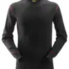 Snickers 9461 ProtecWork Long Sleeve Crew Neck Shirt in Black