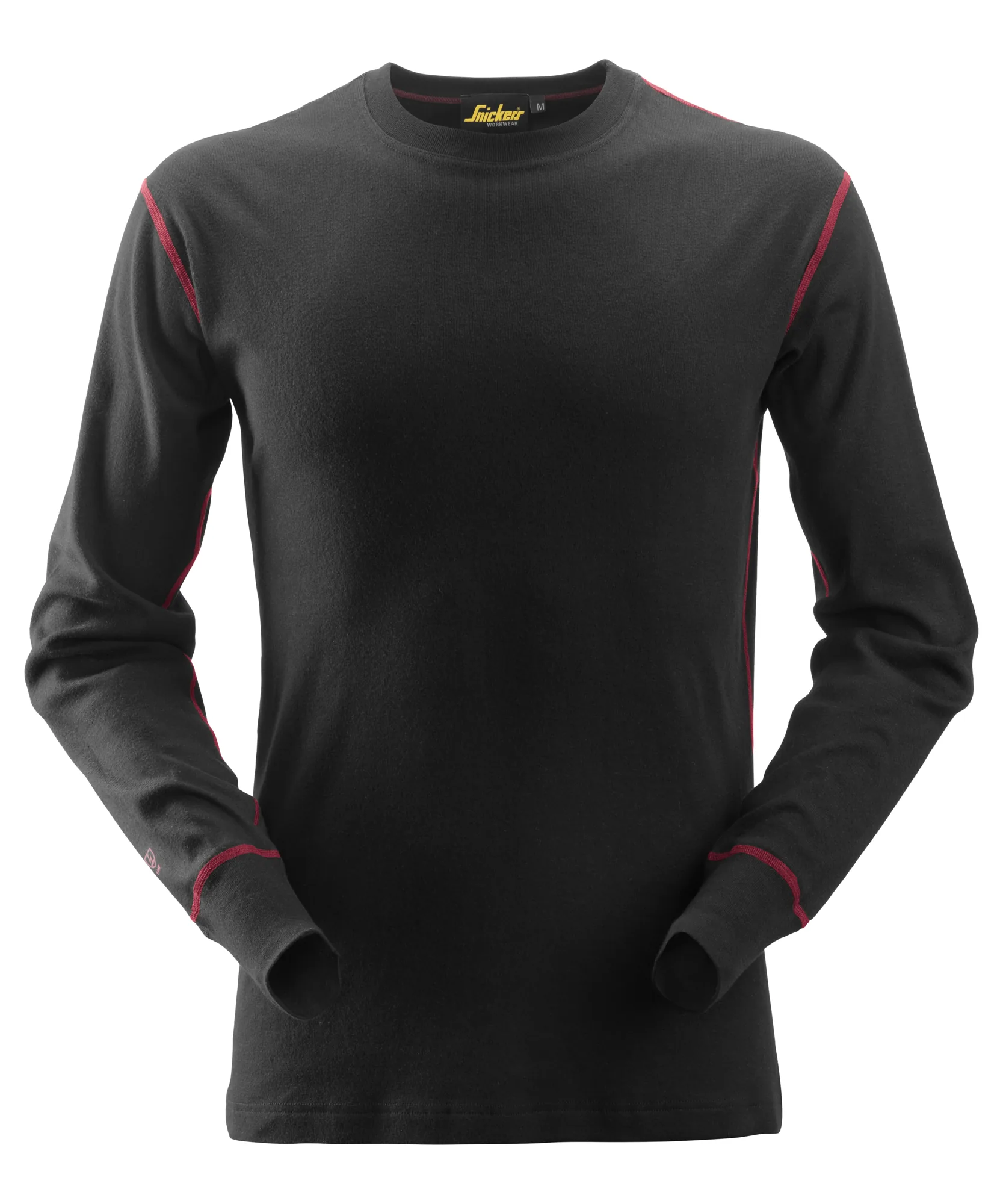 Snickers 9461 ProtecWork Long Sleeve Crew Neck Shirt in Black