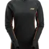 Snickers 9470 Women's Merino Base Layer Stay Warm Top in Black/Anthracite Melange