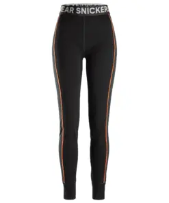 Snickers 9471 Women's Merino Base Layer Stay Warm Bottoms in Black/Anthracite Melange