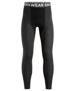 Snickers 9481 Merino Base Layer Stay Warm Bottoms in Anthracite Melange/Black