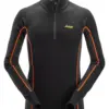 Snickers 9482 Merino Base Layer Stay Warm Half-Zip Top in Black/Anthracite Melange