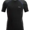 Snickers 9490 Seamless Base Layer In Motion Short Sleeve Top in Black/Grey