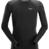 Snickers 9491 Seamless Base Layer In Motion Top in Black/Grey