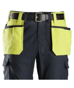 Snickers 9797 ProtecWork Holster Pockets in High Visibility Yellow/Navy